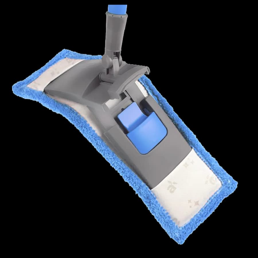 Blue and grey Softyclean flat microfibre mop